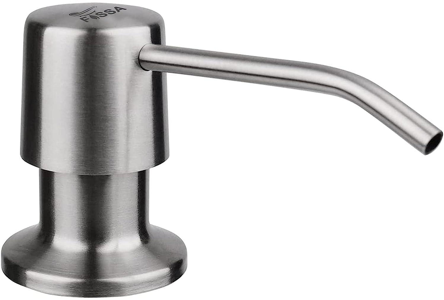 Fossa Soap Dispenser for Kitchen Sink Stainless Steel Built in Sink Soap Dispenser with Refillable Bottle 300ml Capacity Brushed Nickel