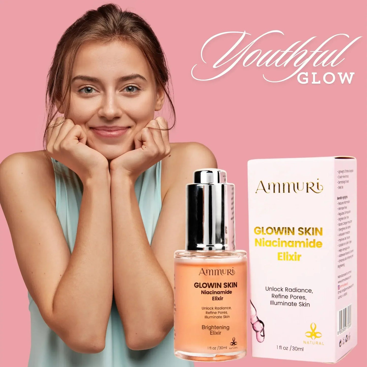 AmmuRi Niacinamide Glow Elixir – Brightening Face Serum
