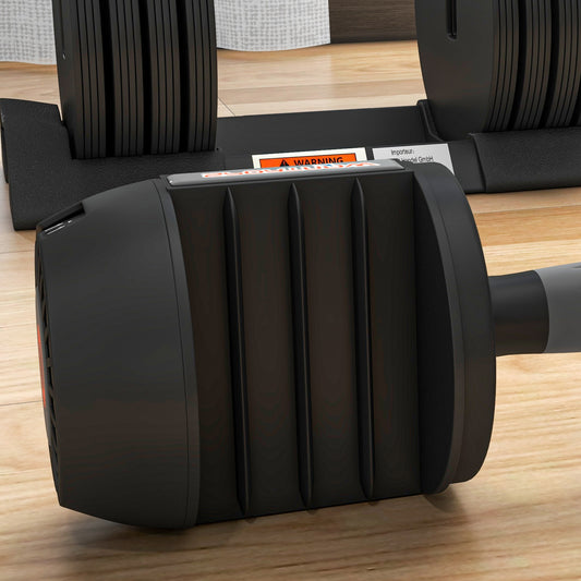 Adjustable Dumbbells Set, 4-in-1 Weights Set with Storage Tray and Non-Slip Handle, 6KG 11KG 16KG 20KG | SPORTNOW